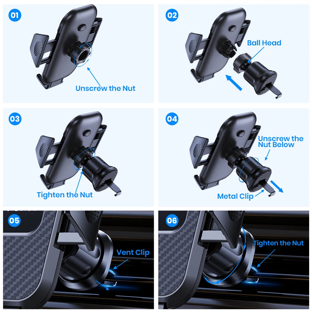 Support téléphone TOPK pour grille d'aération
