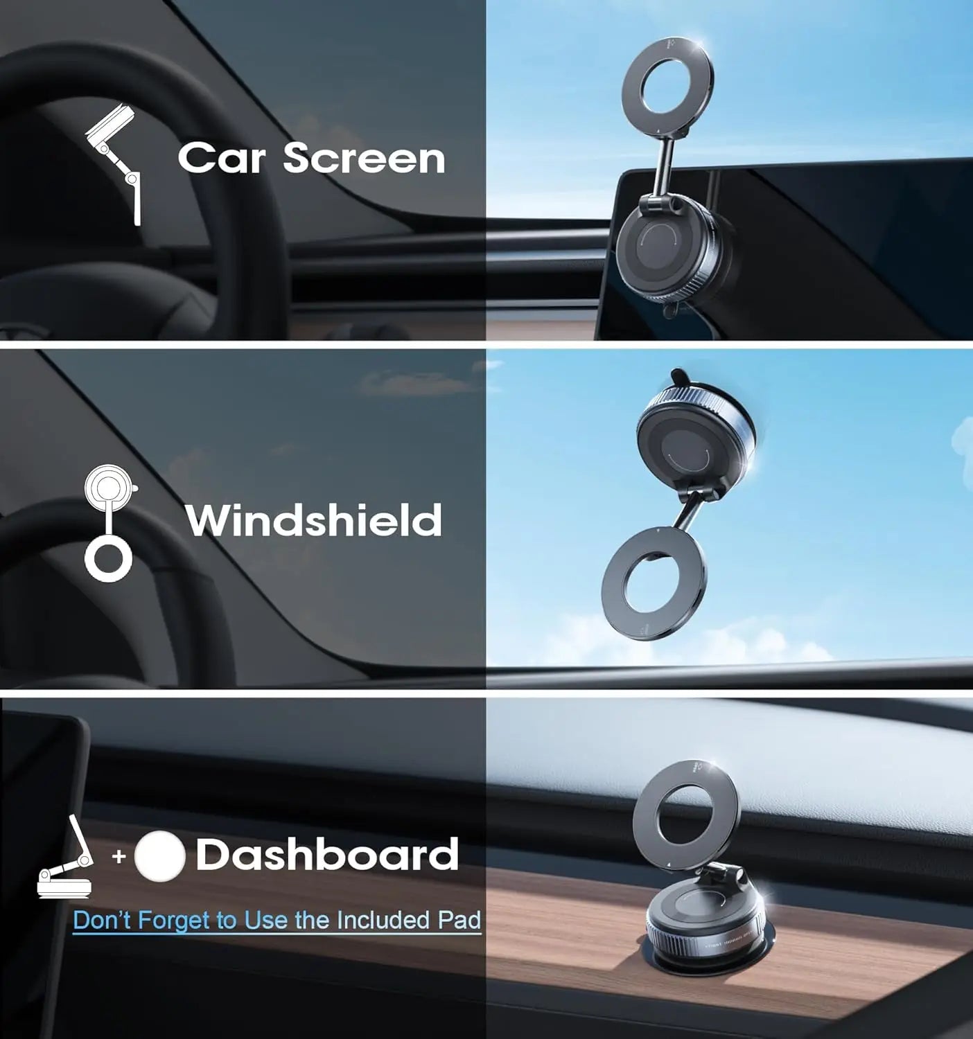 Support téléphone magnétique pour voiture