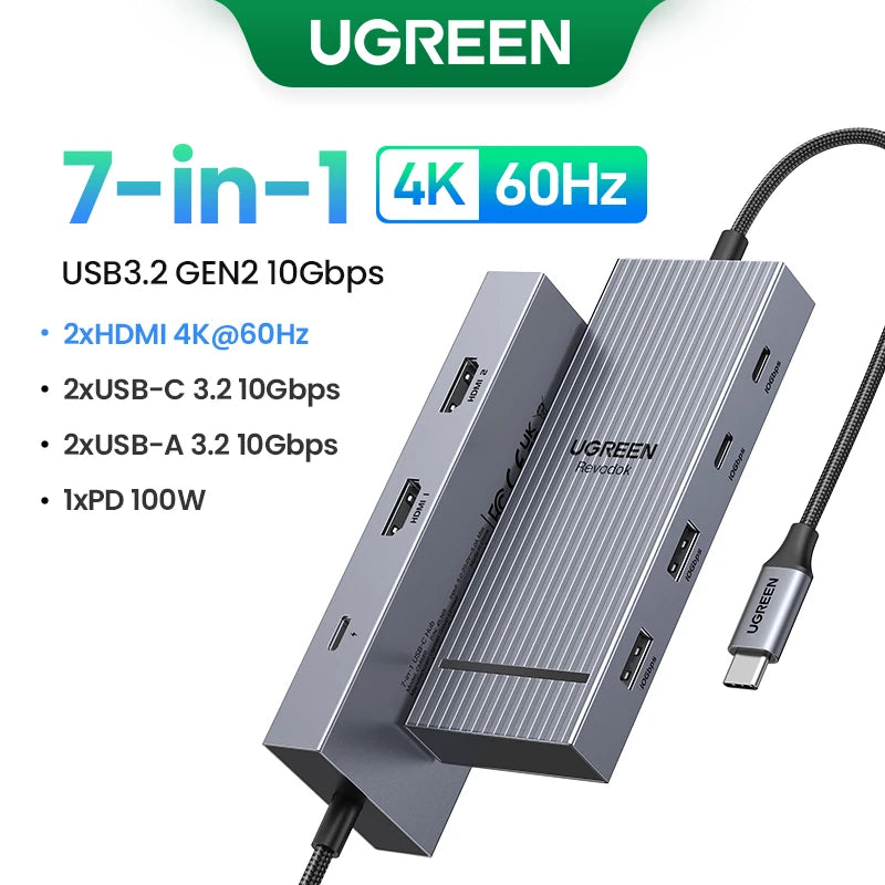 Hub USB-C UGREEN 10Gbps HDMI 4K60Hz PD100W