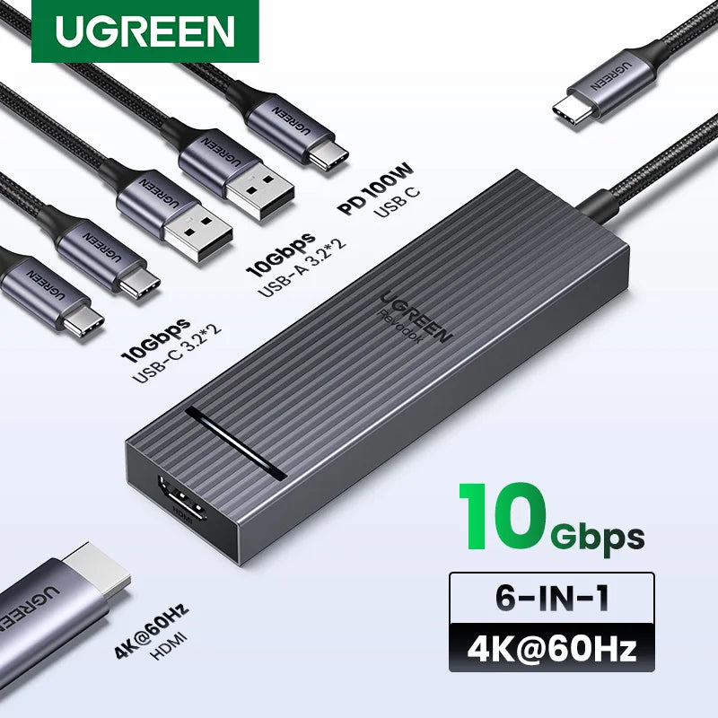 Hub USB-C UGREEN 10Gbps HDMI 4K60Hz PD100W