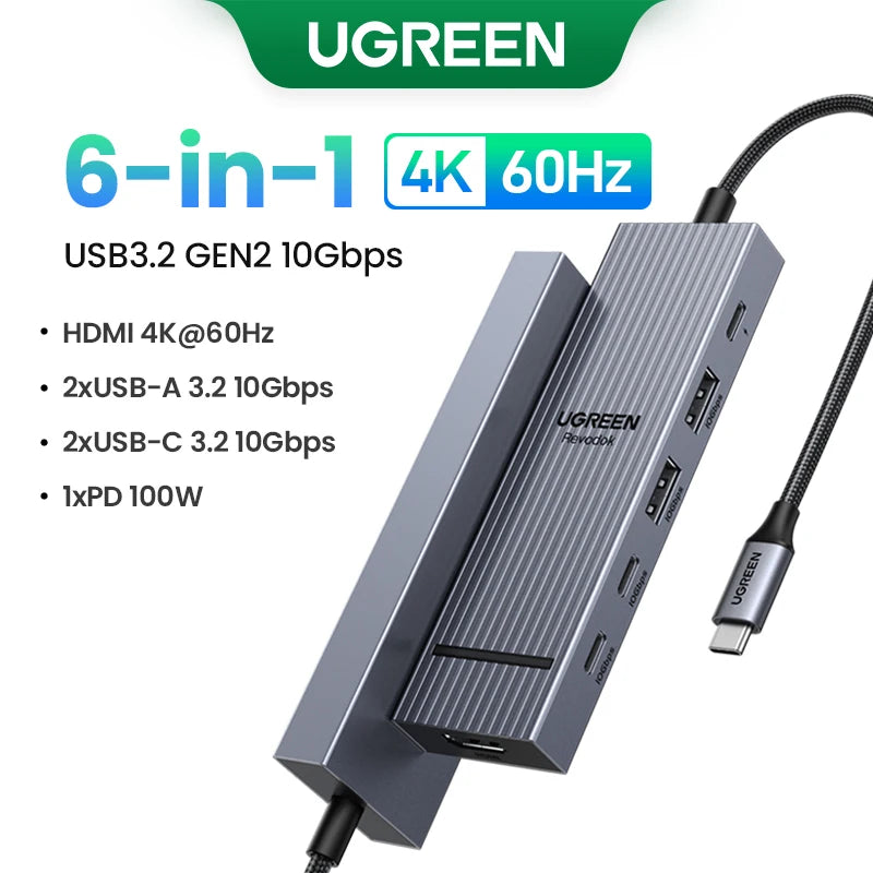 Hub USB-C UGREEN 10Gbps HDMI 4K60Hz PD100W