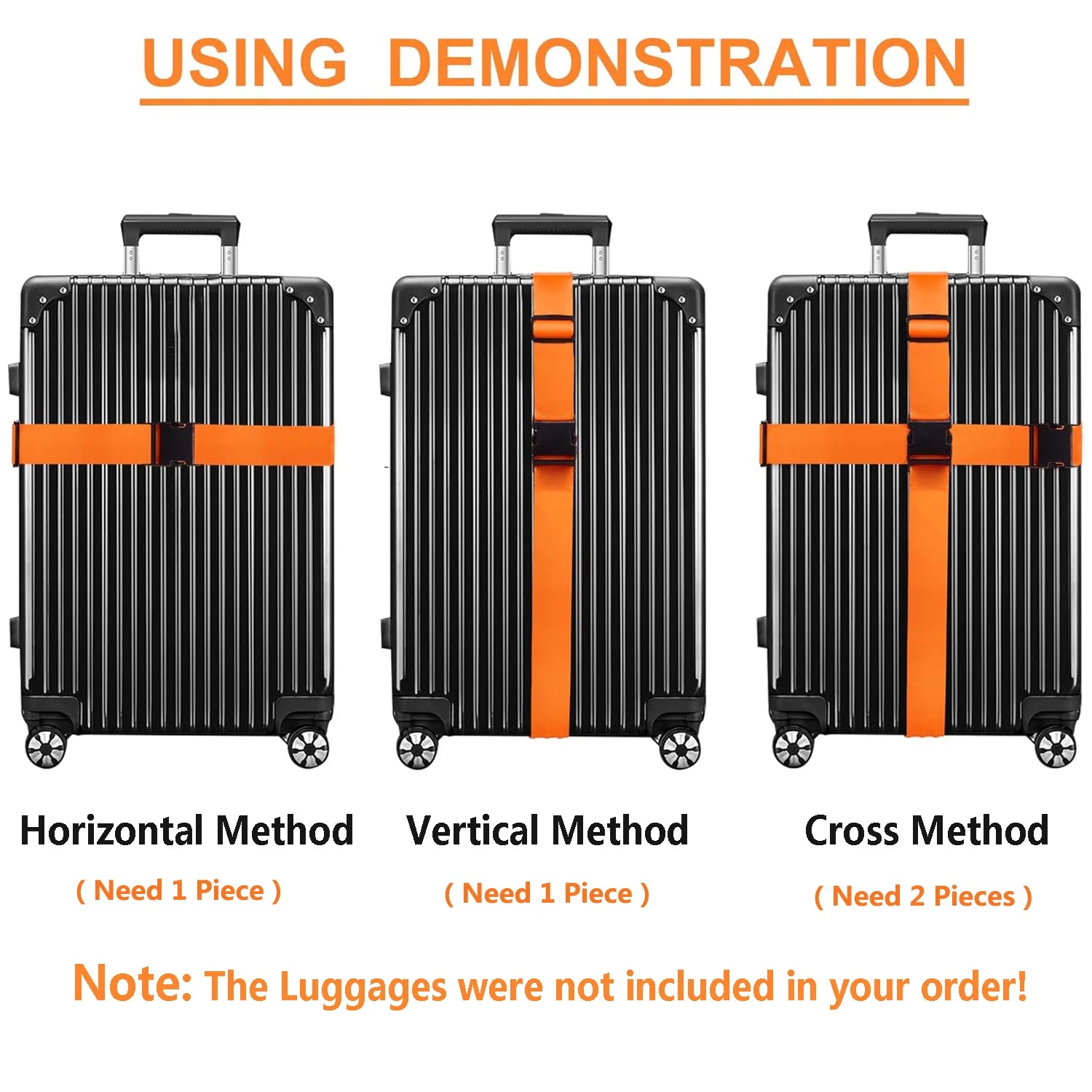 Sangles de Valise Réglables – Lot de 2