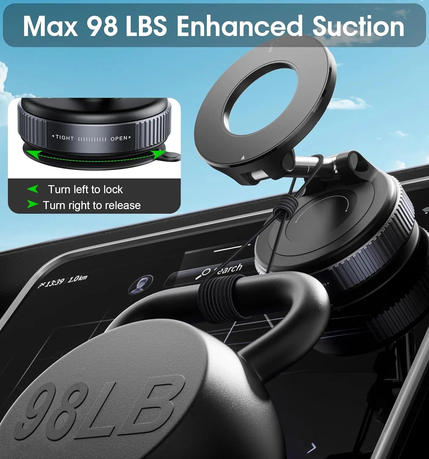 Support téléphone magnétique pour voiture