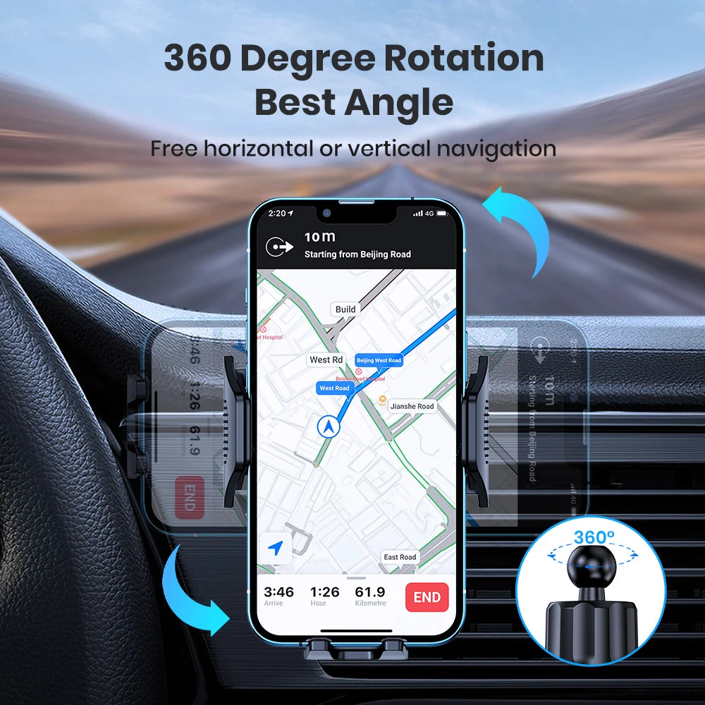 Support téléphone TOPK pour grille d'aération