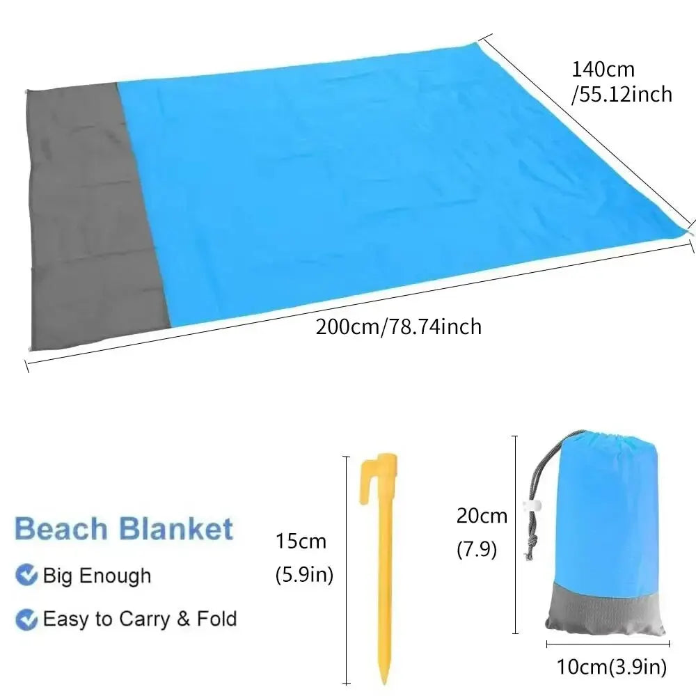 Plaid de Plage Anti-Sable Étanche 200x140cm