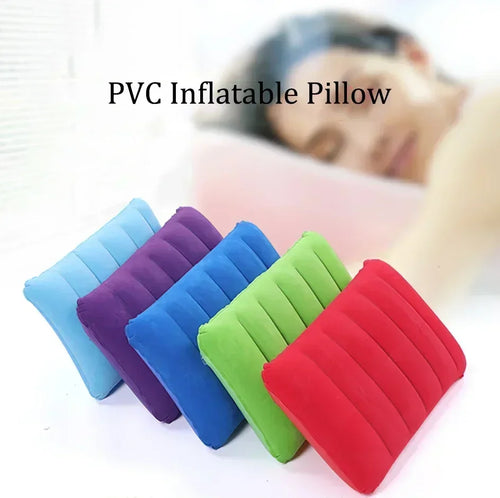 Coussin gonflable pliable pour avion et camping