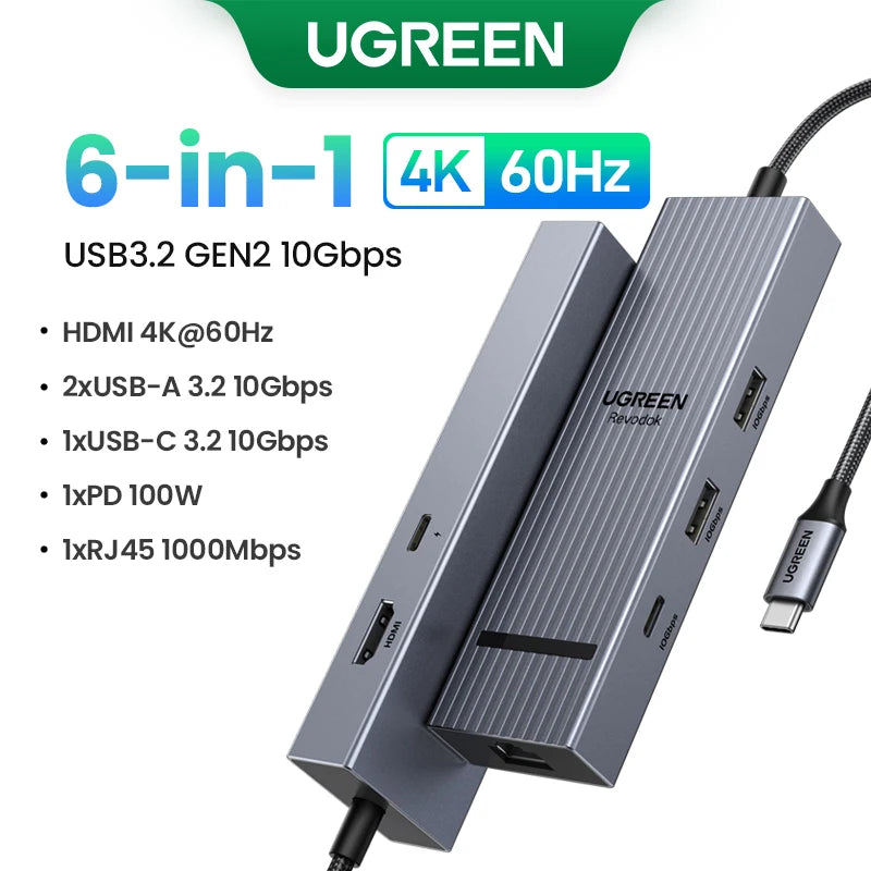 Hub USB-C UGREEN 10Gbps HDMI 4K60Hz PD100W