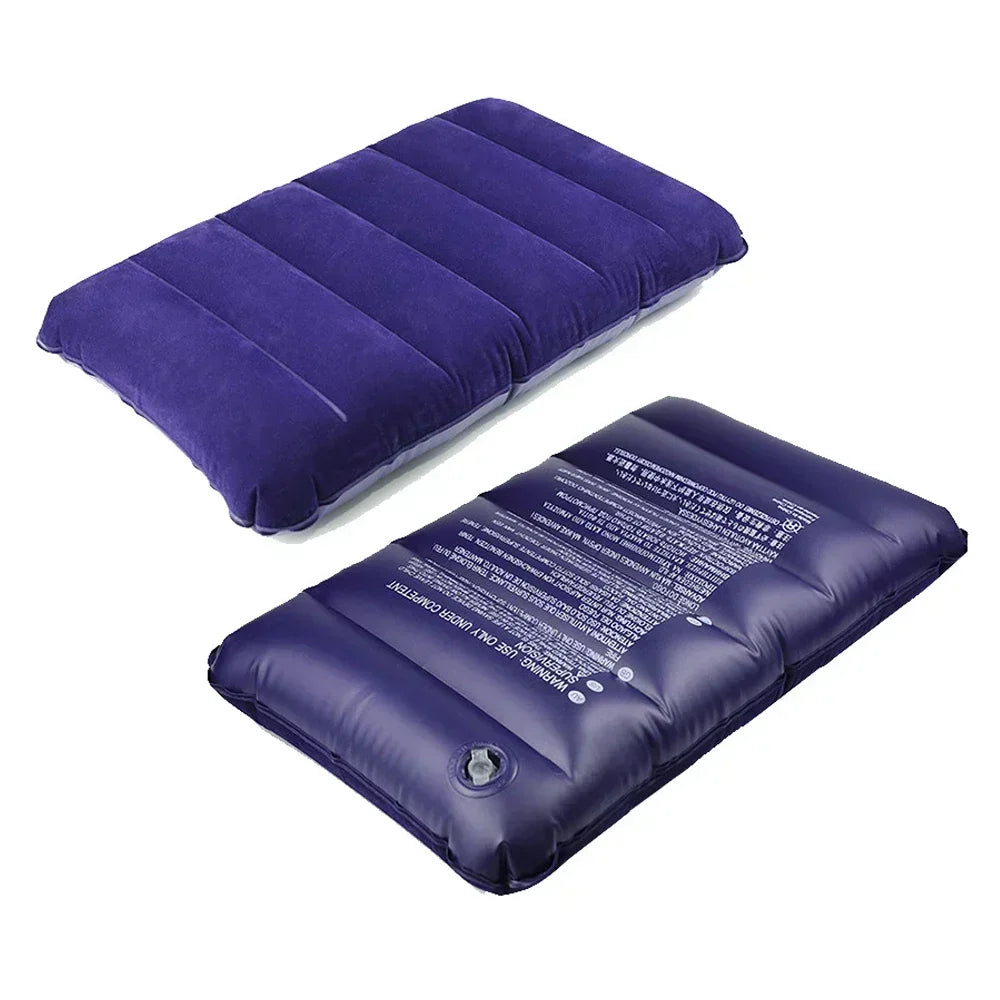 Coussin gonflable pliable pour avion et camping