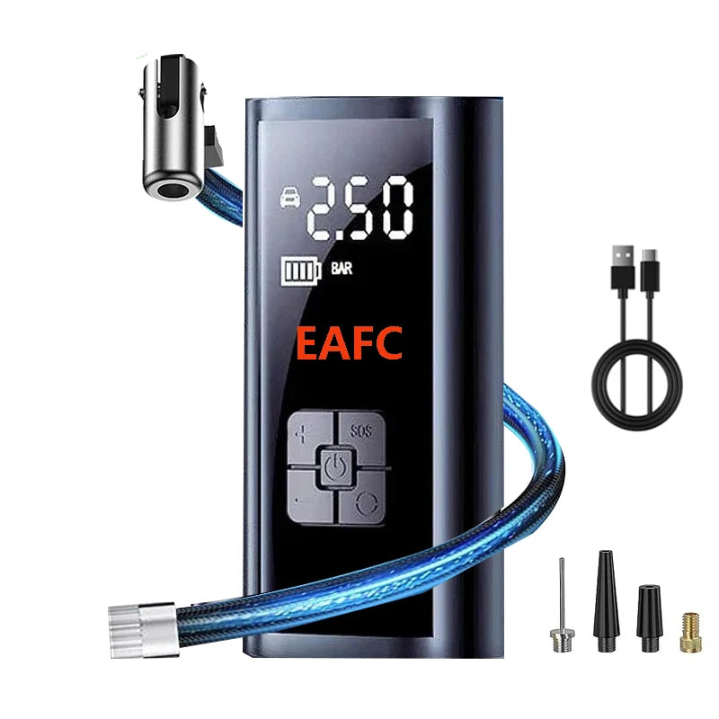 Gonfleur de pneu électrique sans fil avec éclairage LED