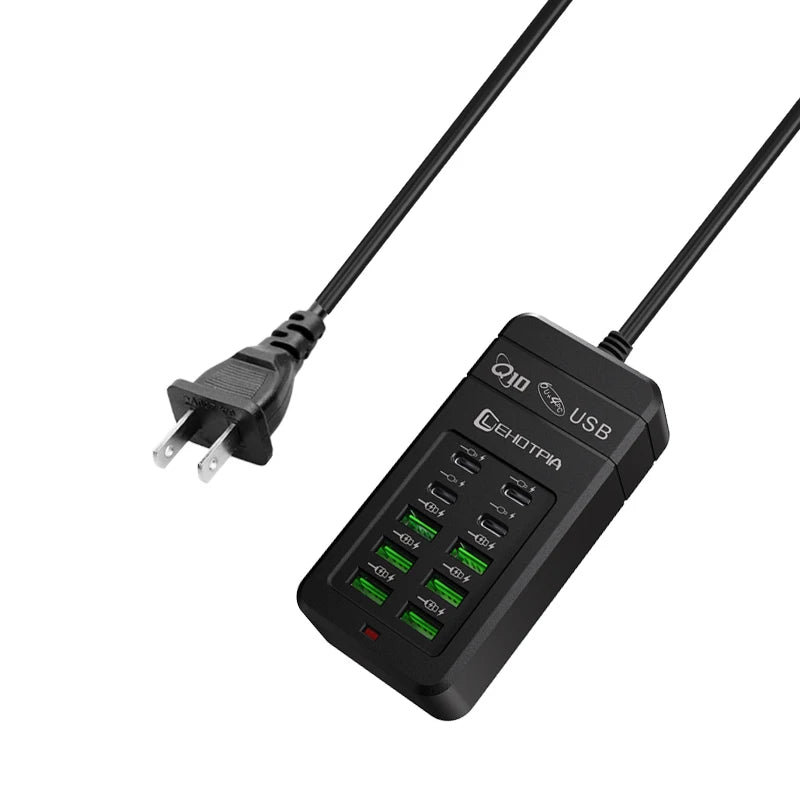 Adaptateur de Voyage Multiprise USB 10 Ports